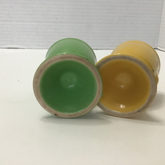 VTG Gryphonware Green & Yellow Comical Face Egg Cup - Picture 6 of 6